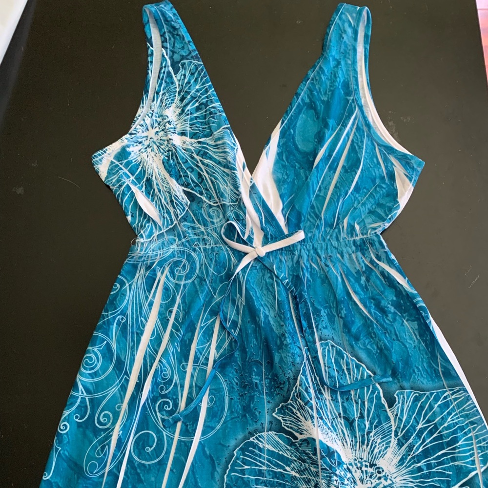 StyleWorks Blue Floral Dress